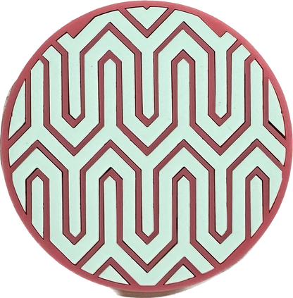 3" Circle Acrylic Custom Mosaic "Zig-Zag" Patch