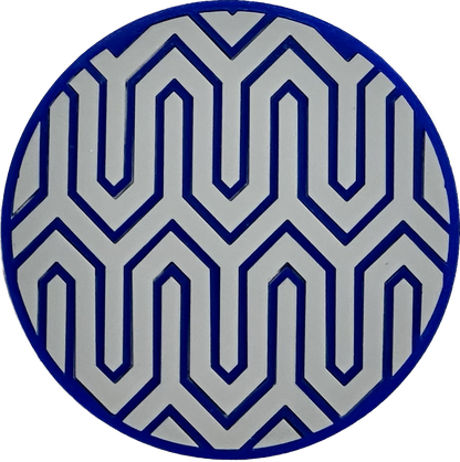 3" Circle Acrylic Custom Mosaic "Zig-Zag" Patch