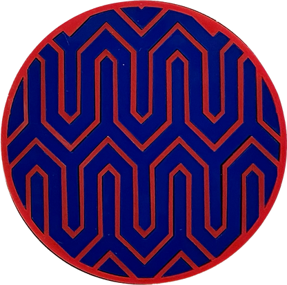 3" Circle Acrylic Custom Mosaic "Zig-Zag" Patch