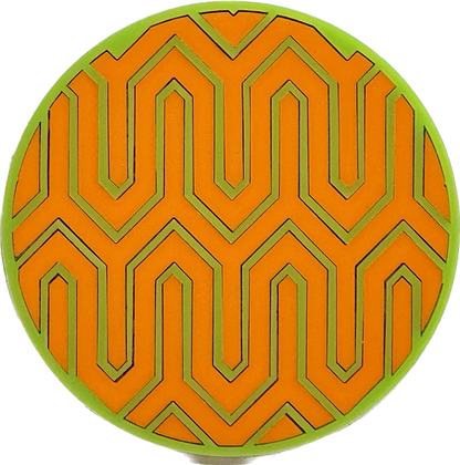 3" Circle Acrylic Custom Mosaic "Zig-Zag" Patch