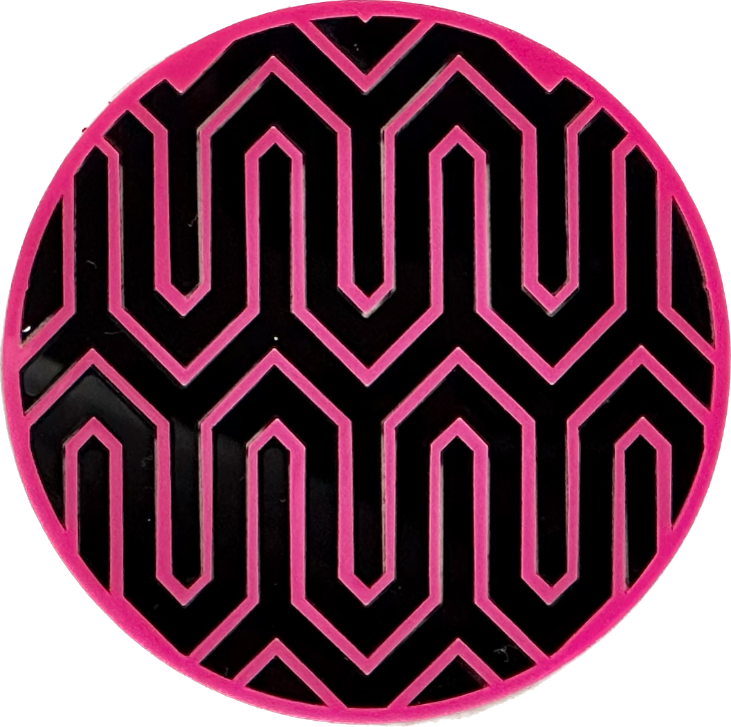 3" Circle Acrylic Custom Mosaic "Zig-Zag" Patch