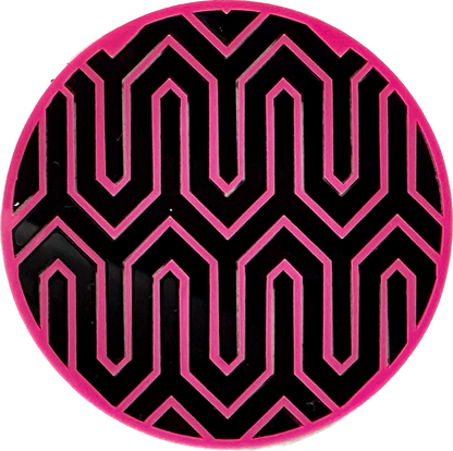 3" Circle Acrylic Custom Mosaic "Zig-Zag" Patch