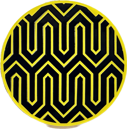 3" Circle Acrylic Custom Mosaic "Zig-Zag" Patch