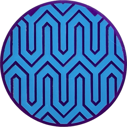 3" Circle Acrylic Custom Mosaic "Zig-Zag" Patch