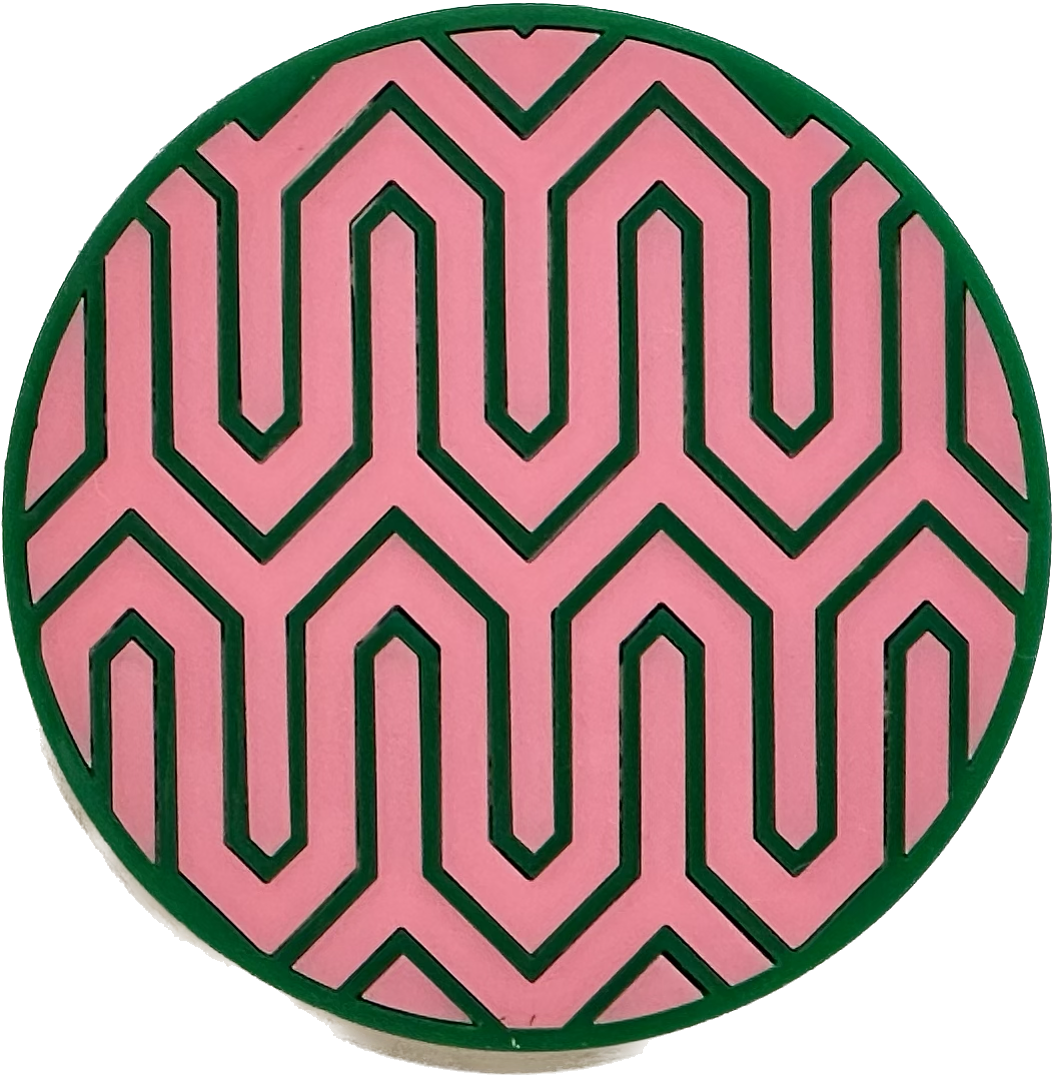 3" Circle Acrylic Custom Mosaic "Zig-Zag" Patch