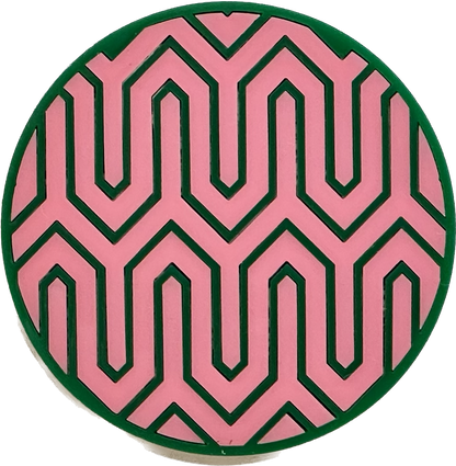 3" Circle Acrylic Custom Mosaic "Zig-Zag" Patch