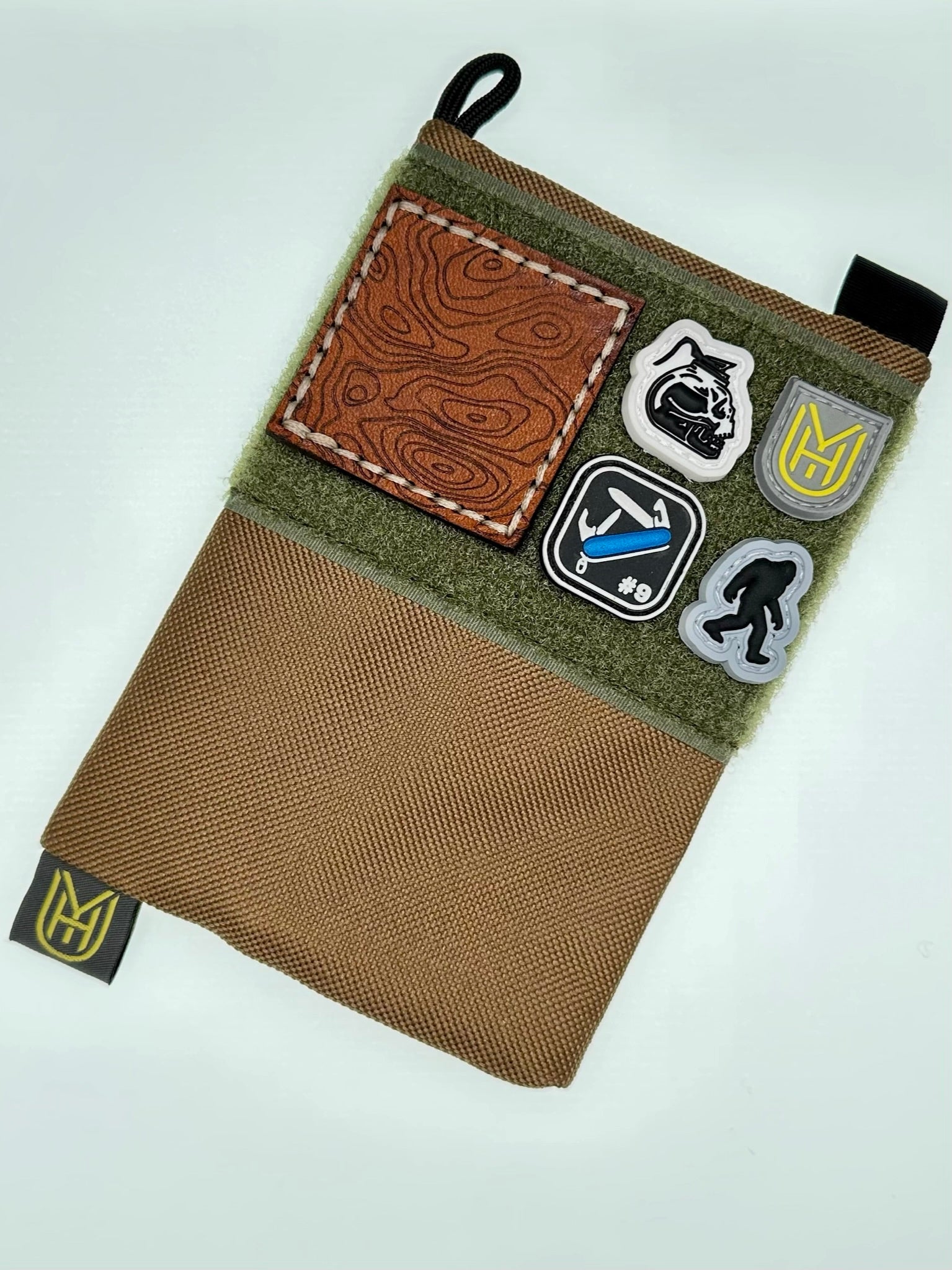 Brown Leather Topo Velcro Morale Patches