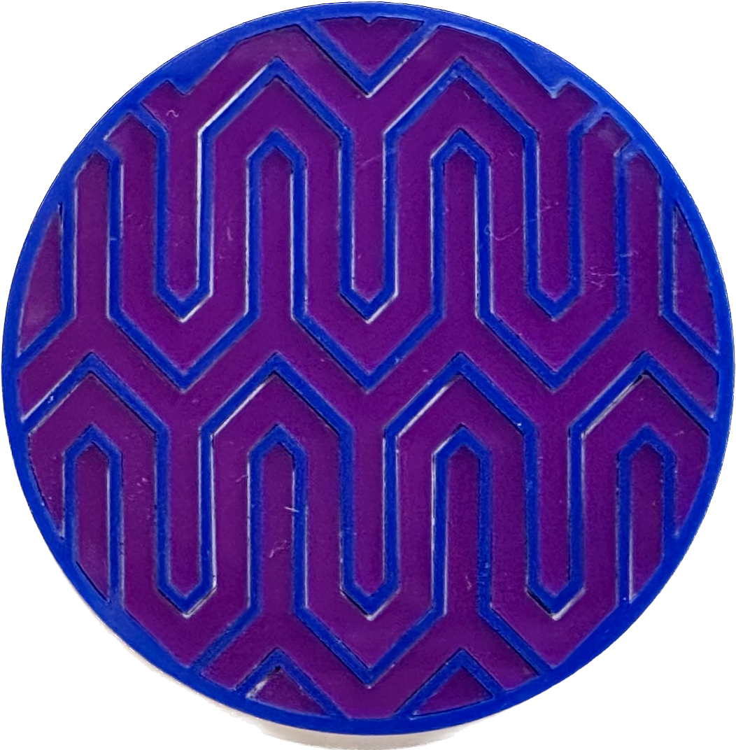 3" Circle Acrylic Custom Mosaic "Zig-Zag" Patch