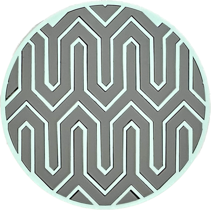 3" Circle Acrylic Custom Mosaic "Zig-Zag" Patch