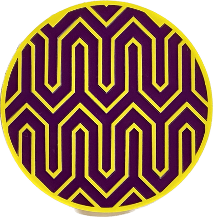 3" Circle Acrylic Custom Mosaic "Zig-Zag" Patch