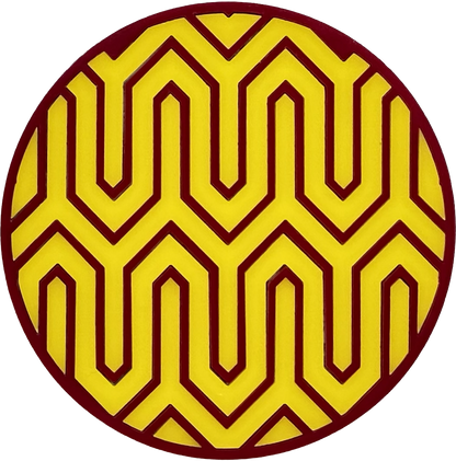 3" Circle Acrylic Custom Mosaic "Zig-Zag" Patch