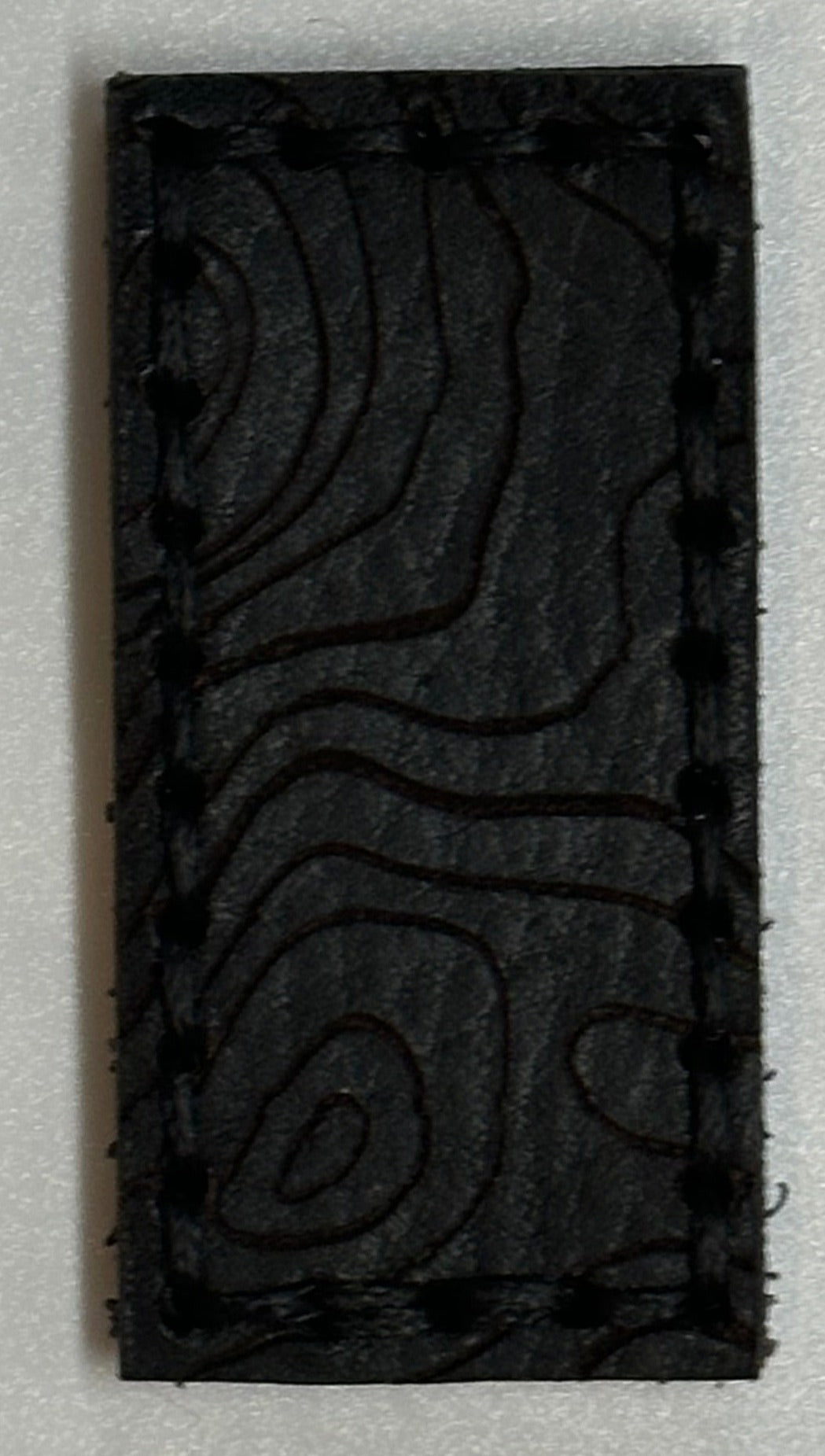 Black Leather Topo Velcro Morale Patches