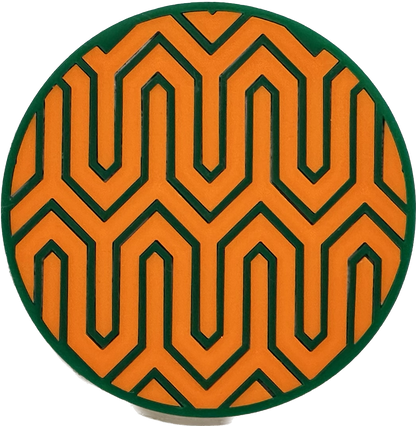 3" Circle Acrylic Custom Mosaic "Zig-Zag" Patch