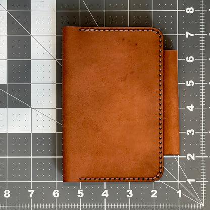 Leather Field Notes (3.5”x5.5”) Style Notebook Cover with Card Holder and Pen Loo